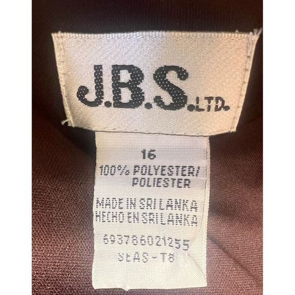 JBS WOMEN BROWN & WHITE DRESS SLEEVELESS SIZE 16  NWT - Picture 6 of 6